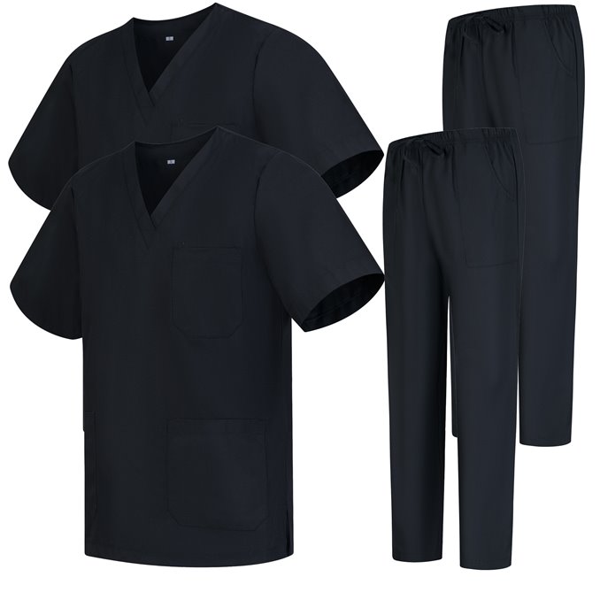Pack * 2 Pcs - Uniforms Unisex Scrub Set – Medical Uniform with Scrub Top and Pants  - Ref.2-8178