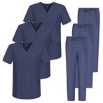 Confezione * 3 set - Uniforme Medica con Maglia e Pantaloni Uniformi Mediche Camice Uniformi sanitarie  - Ref.3-8178