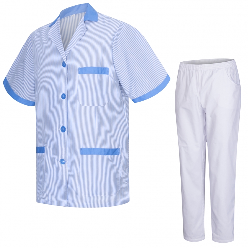 VÊTEMENTS DE TRAVAIL UNISEX Uniforme Médical avec Haut et Pantalon - Ref.T8208