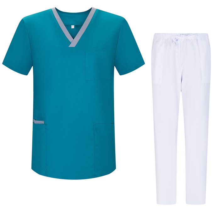 Uniformi Unisex Set Camice – Uniforme Medica con Maglia e Pantaloni Uniformi Mediche Camice Uniformi sanitarie  - Ref.G713-6802