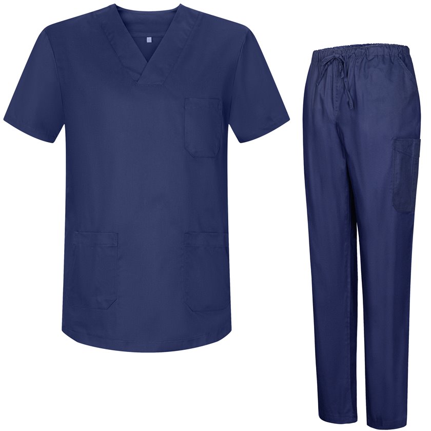 Uniforms Unisex Scrub Set – Medical Uniform with Scrub Top and Pants  - 817-8319