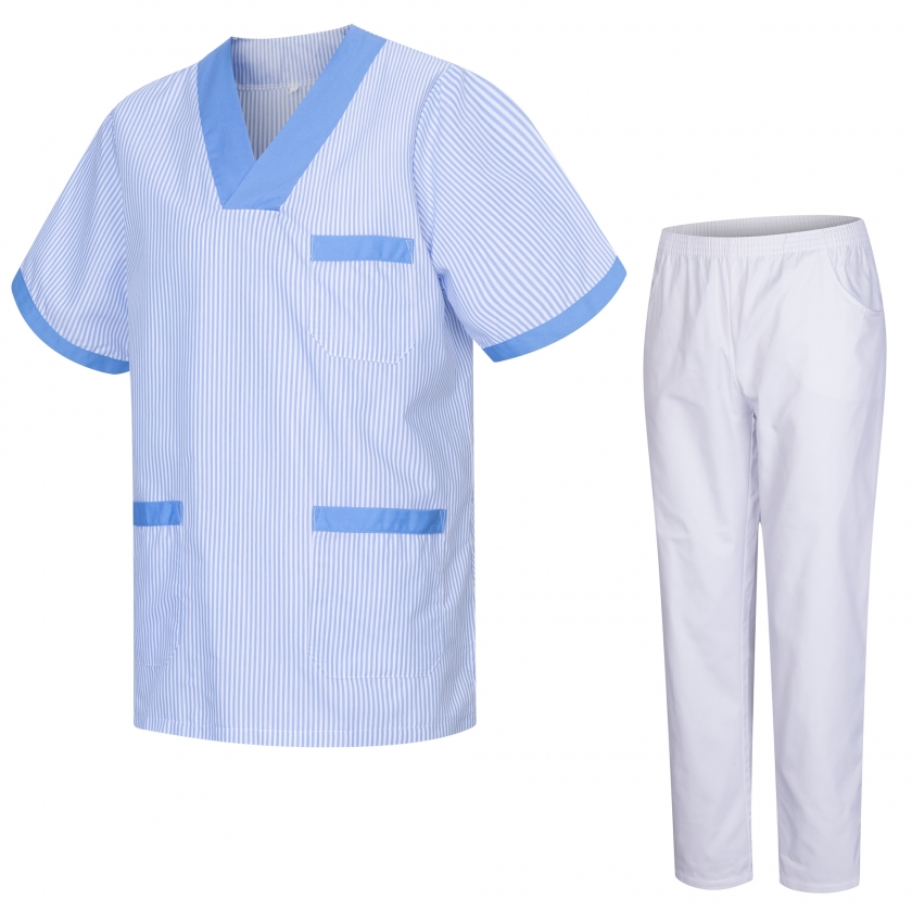 Uniforme Médical avec Haut et Pantalon HÔPITAL NETTOYAGE VÉTÉRINAIRE SANTÉ HÔTELLERIE - Ref.T8178